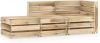 VIDAXL 3 delige Loungeset groen ge&#xEF, mpregneerd grenenhout online kopen