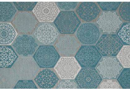 Garden Impressions Hexagon buitenkleed 160x230 cm turqoise