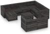 VIDAXL 10 delige Loungeset grijs ge&#xEF, mpregneerd grenenhout online kopen