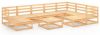 VidaXL 10 delige Loungeset massief grenenhout online kopen