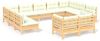 VIDAXL 11 delige Loungeset met cr&#xE8, mekleurige kussens grenenhout online kopen