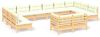 VIDAXL 12 delige Loungeset met cr&#xE8, mekleurige kussens grenenhout online kopen