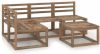 VIDAXL 5 delige Loungeset bruin ge&#xEF, mpregneerd grenenhout online kopen