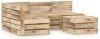 VIDAXL 5 delige Loungeset groen ge&#xEF, mpregneerd grenenhout online kopen