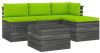 VidaXL 5 delige Loungeset met kussens pallet massief grenenhout online kopen