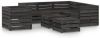 VIDAXL 8 delige Loungeset grijs ge&#xEF, mpregneerd grenenhout online kopen