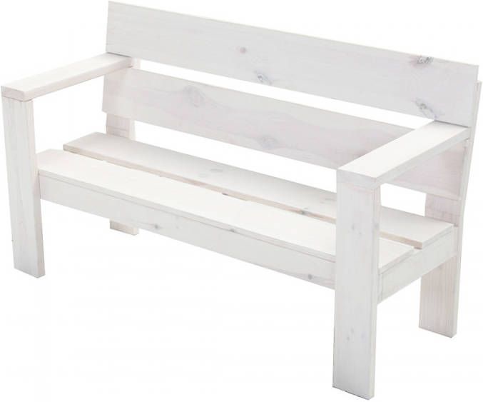 SenS Tweezits Tuinbank Country FSC Grenen White Wash144x51x85cm