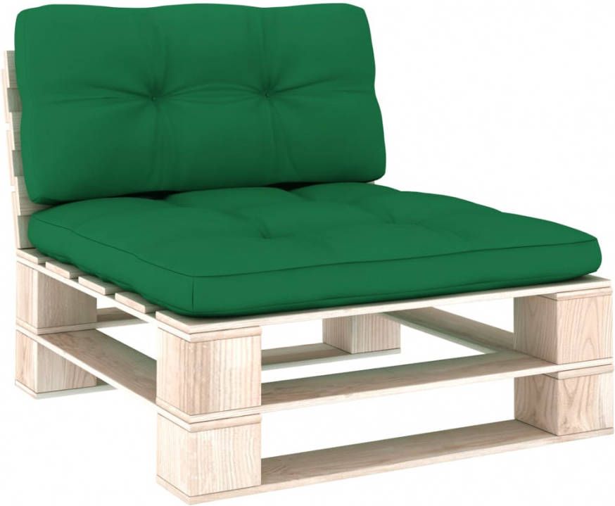 vidaXL Bankkussens pallet 2 st groen